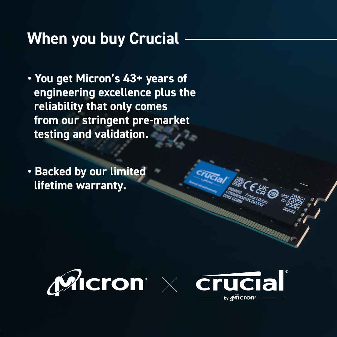 Crucial DDR5 - Reasons to buy Crucial